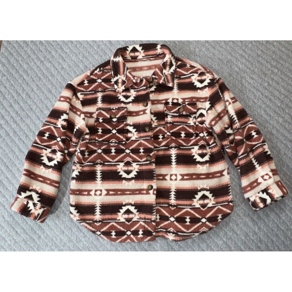 Southwest Button‎ Up Shacket /Jacket Size Large,western, Cowboy (2R-7)